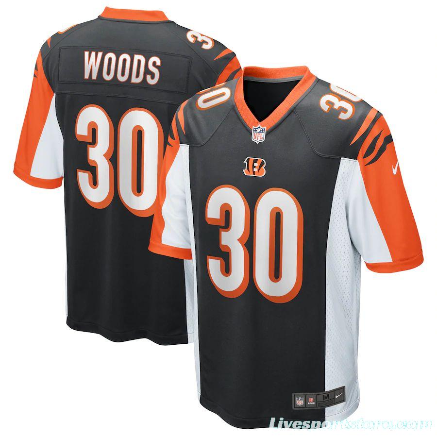 Men's Ickey Woods Black Retired Player Limited Team Jersey