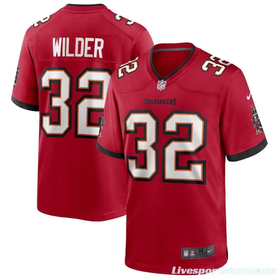 Men's James Wilder Red Retired Player Limited Team Jersey