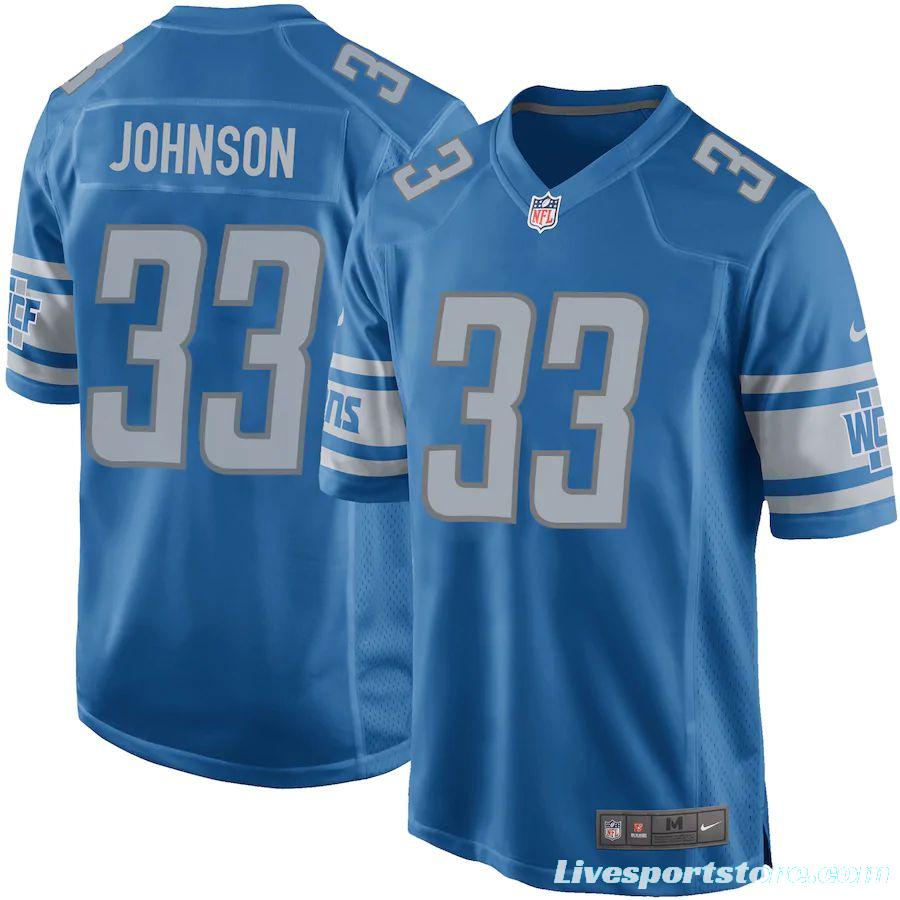 Men's Kerryon Johnson Blue Player Limited Team Jersey