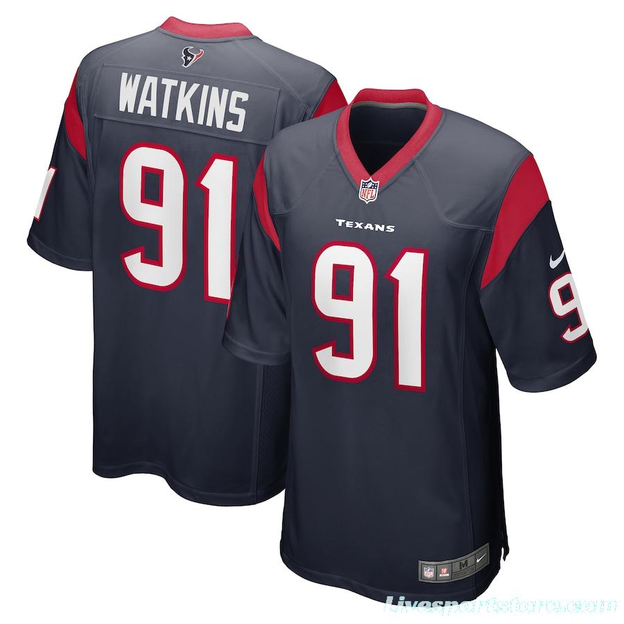 Men's Carlos Watkins Navy Player Limited Team Jersey