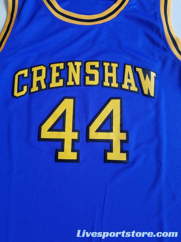 Bryant 44 Crenshaw High School Blue Basketball Jersey