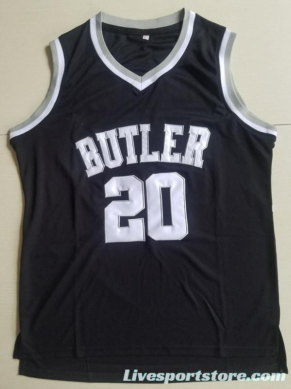 Gordon Hayward 20 Butler College Black Basketball Jersey