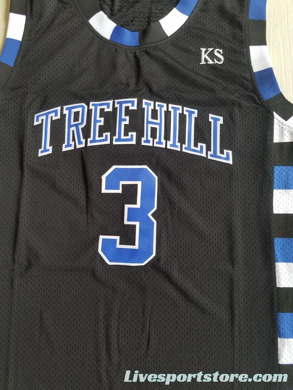 Antwon Skills Taylor 3 One Tree Hill Ravens Black Basketball Jersey