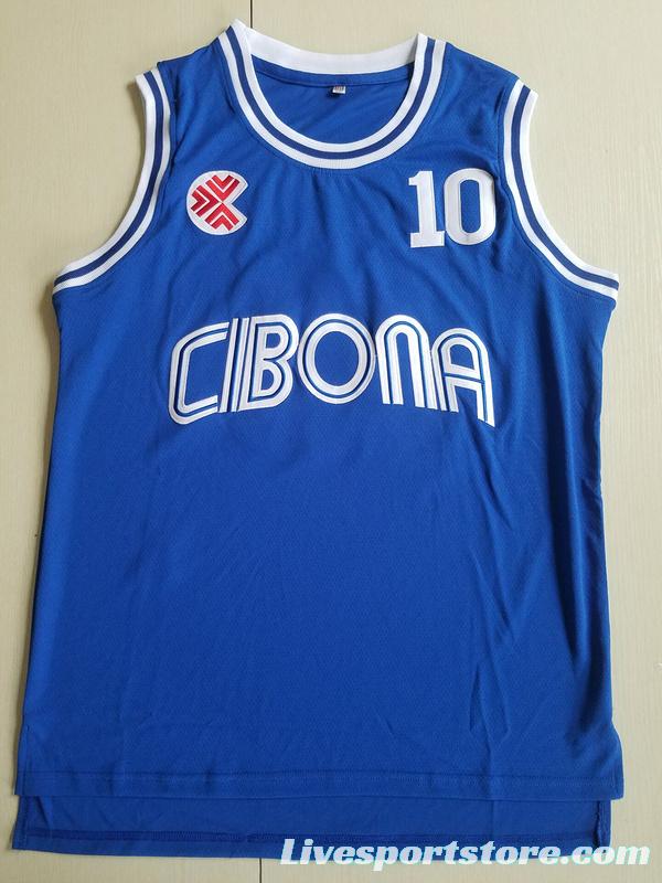 Drazen Petrovic 10 Cibona Zagreb Basketball Jersey