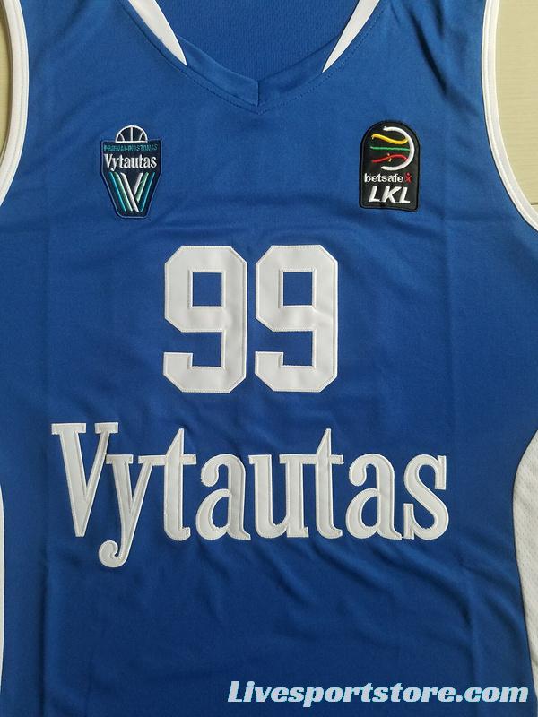 Lavar Ball 99 Lithuania Vytautas Blue Basketball Jersey