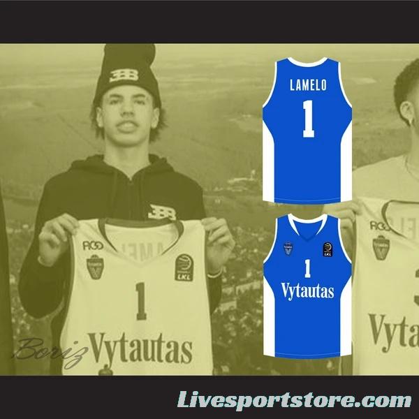 Lamelo Ball 1 Lithuania Vytautas Blue Basketball Jersey