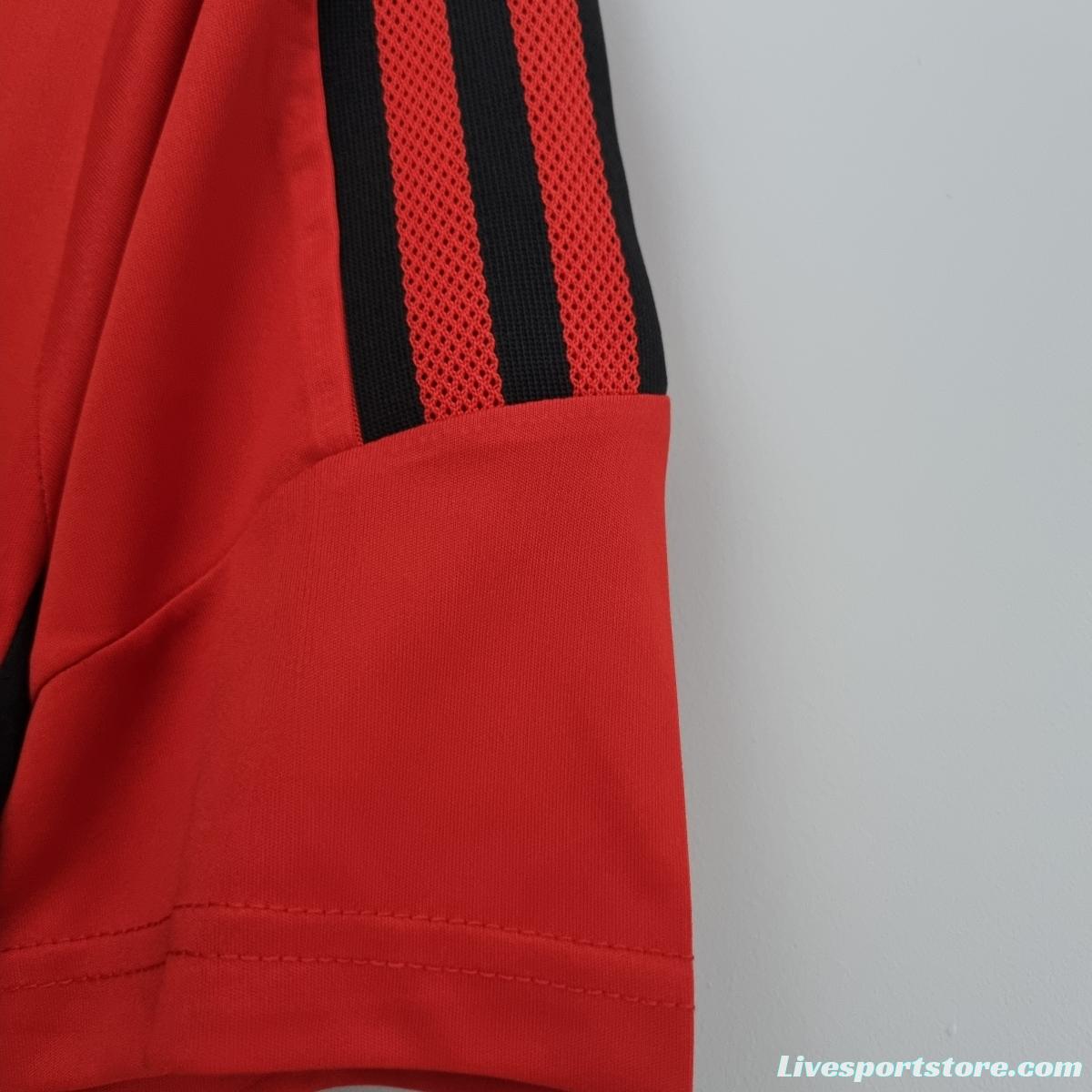 22/23 Flamengo Training Suit Red Soccer Jersey