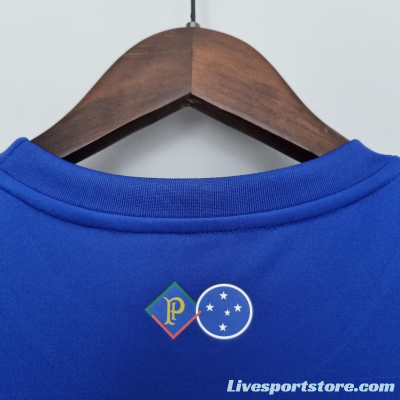 22/23 women Cruzeiro home white Soccer Jersey