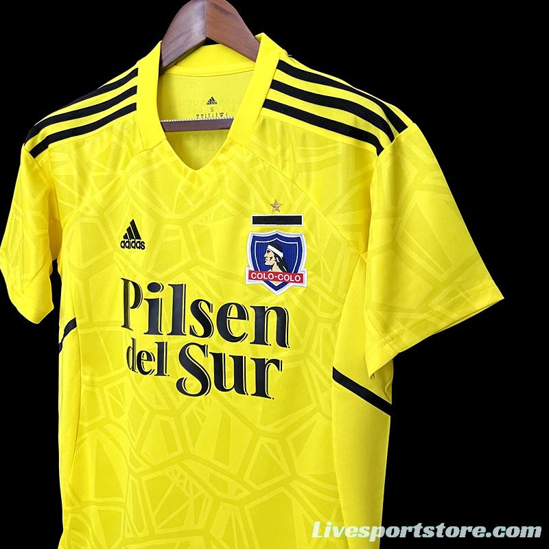 22/23 Colo Colo Goalkeeper Yellow Soccer Jersey