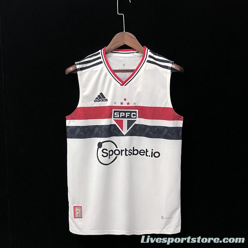 22/23 Vest Sao Paulo Home White Soccer Jersey