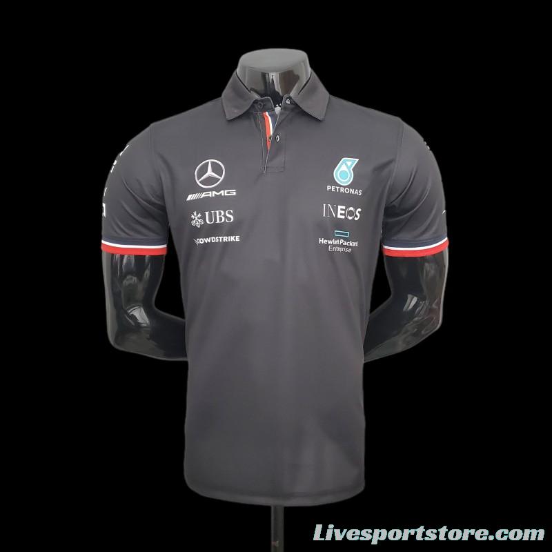 F1 Formula One Racing Suit; Mercedes POLO Black 