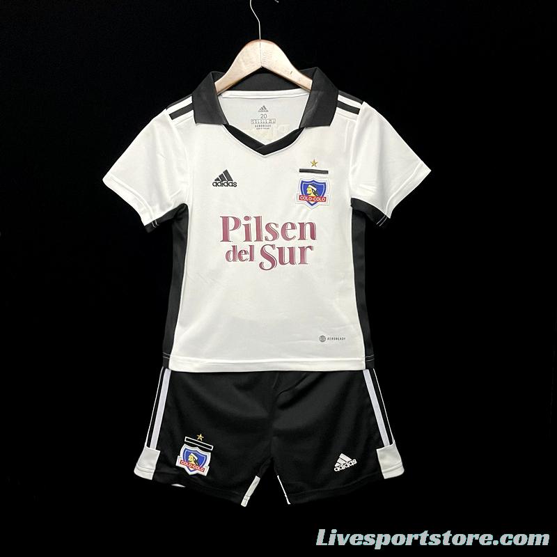 22/23 Colo Colo Home Kids 16-28 Soccer Jersey