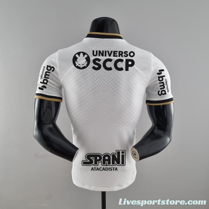 Player Version 22/23 All Sponsors Corinthians Home  Soccer Jersey