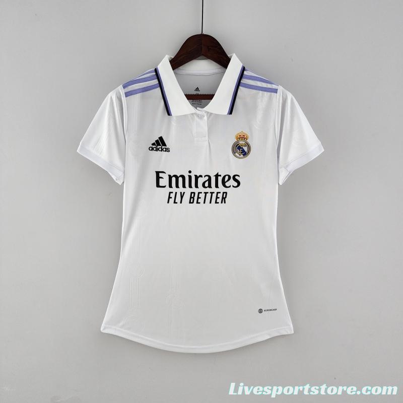 22/23 Women Real Madrid Home  Soccer Jersey