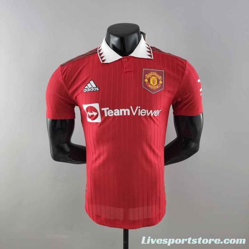 Player Version 22/23 Manchester United Home  Soccer Jersey