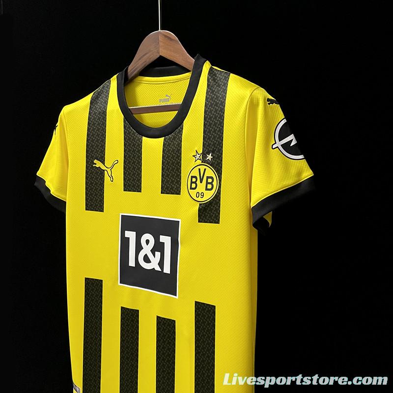 22/23 Dortmund Home  Soccer Jersey