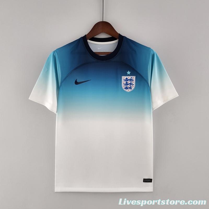 2022 England White Blue Jersey