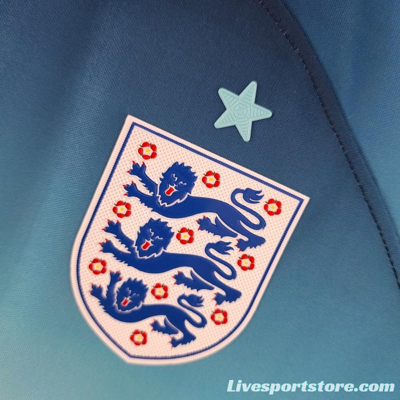 2022 England White Blue Jersey