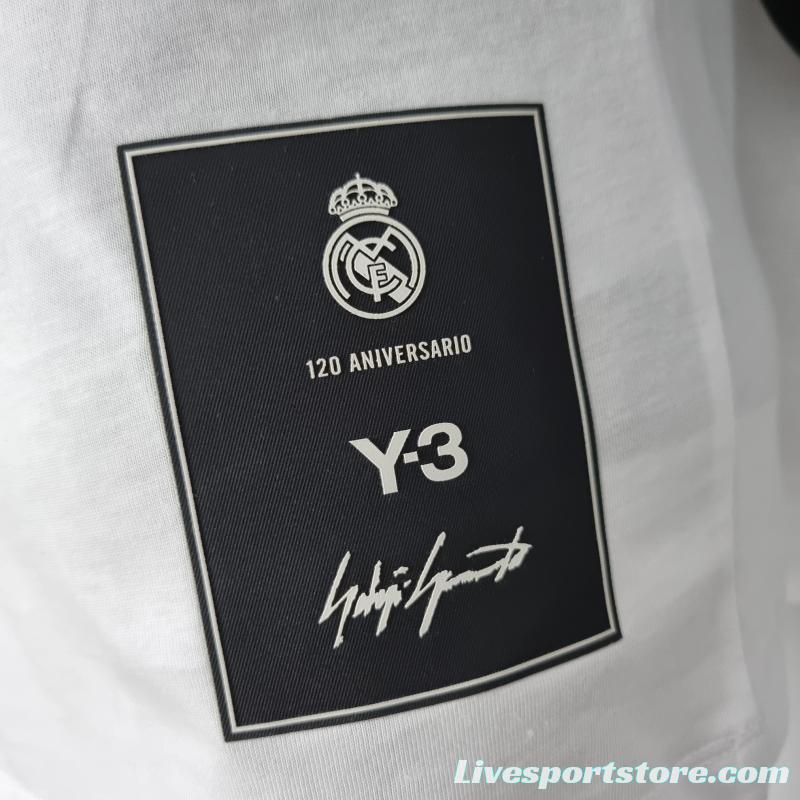 22/23 Real Madrid Y3 White T-Shirts #0056