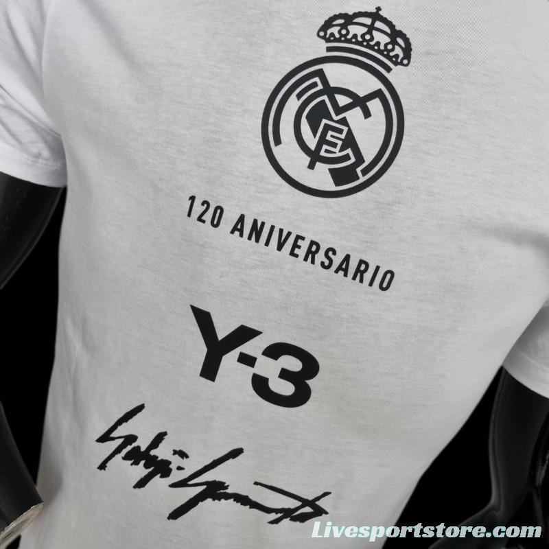 22/23 Real Madrid Y3 White T-Shirts #0056