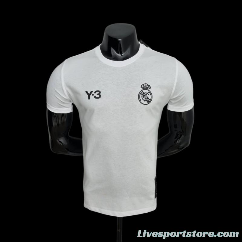 22/23 Real Madrid Y3 White T-Shirts #0056