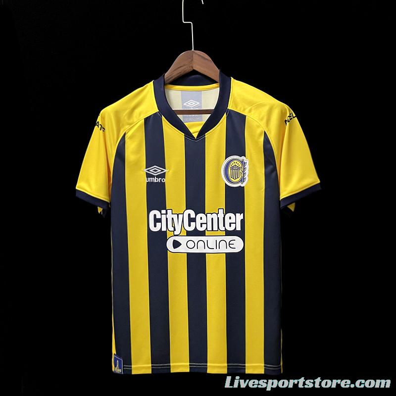 22/23 Rosario Central Home Soccer Jersey