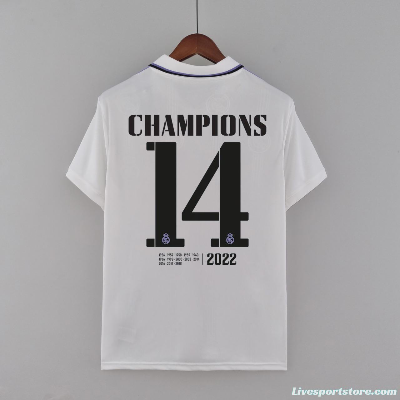 22/23 14 Champions Edition Real Madrid Home Soccer Jersey