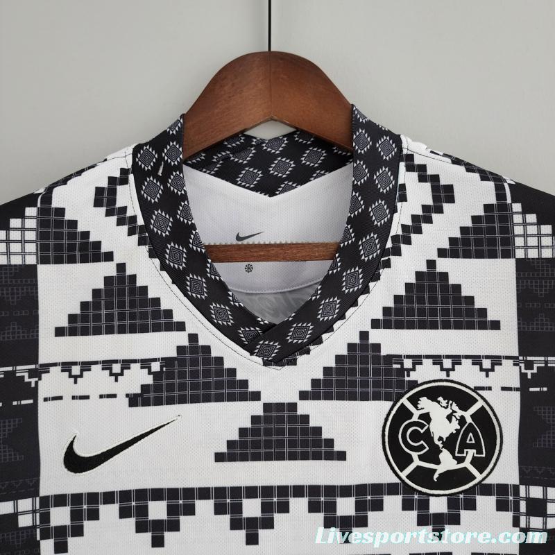 22/23 Club America Black & White Training Jersey