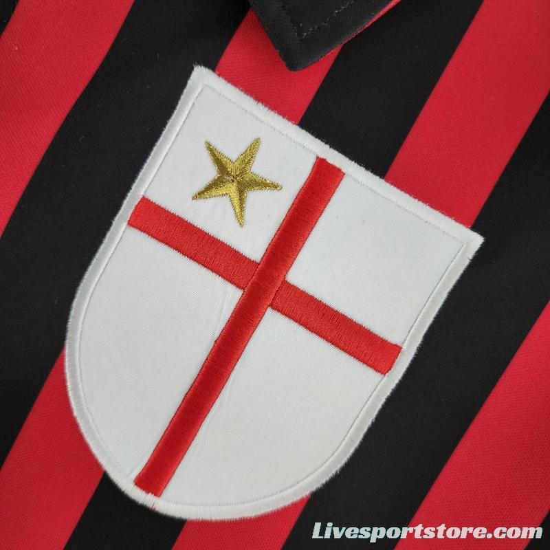 Retro Long Sleeve 99/00 AC Milan Home Soccer Jersey