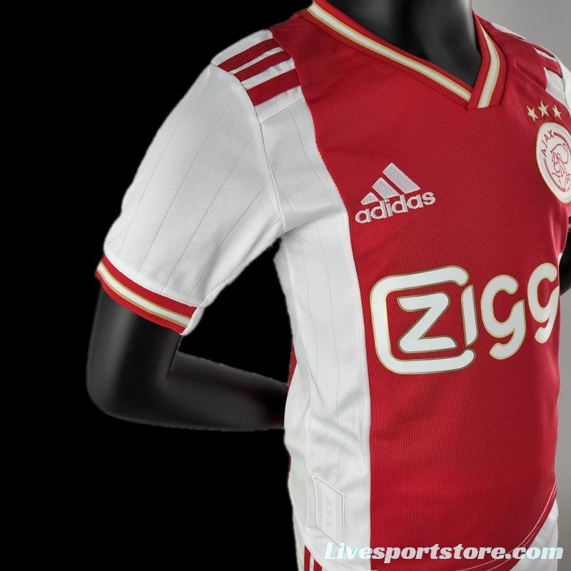 22/23 Kids Kit Ajax Home Size：16-28 Soccer Jersey