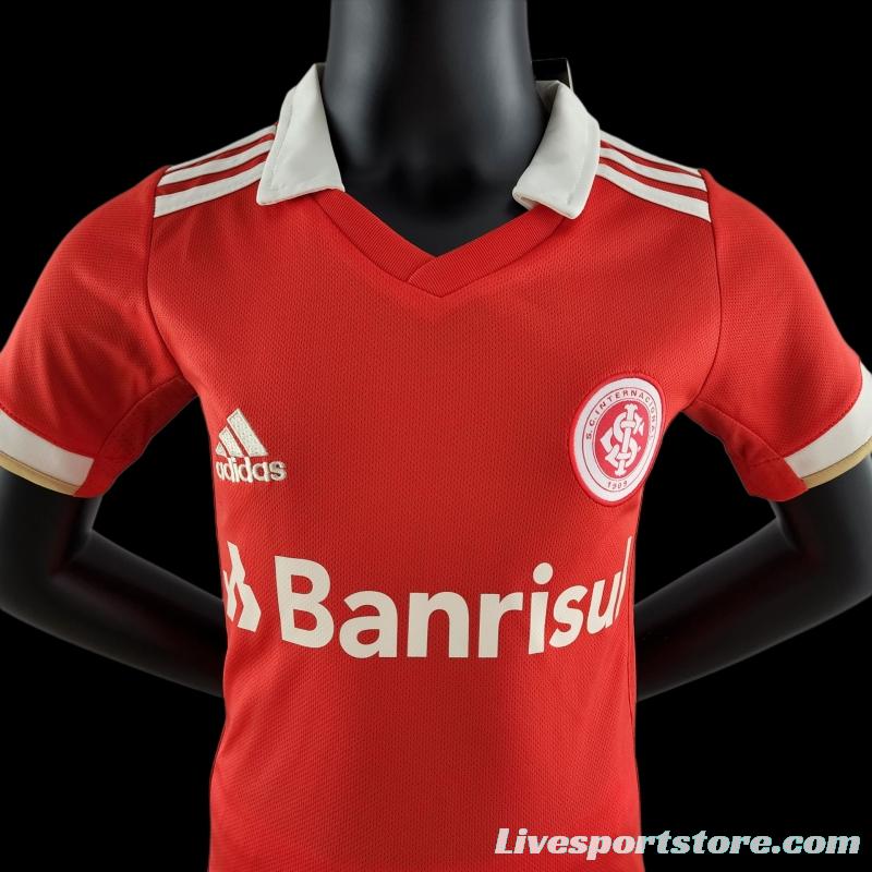 22/23 Kids Kit SC Internacional Home Size：16-28 Soccer Jersey