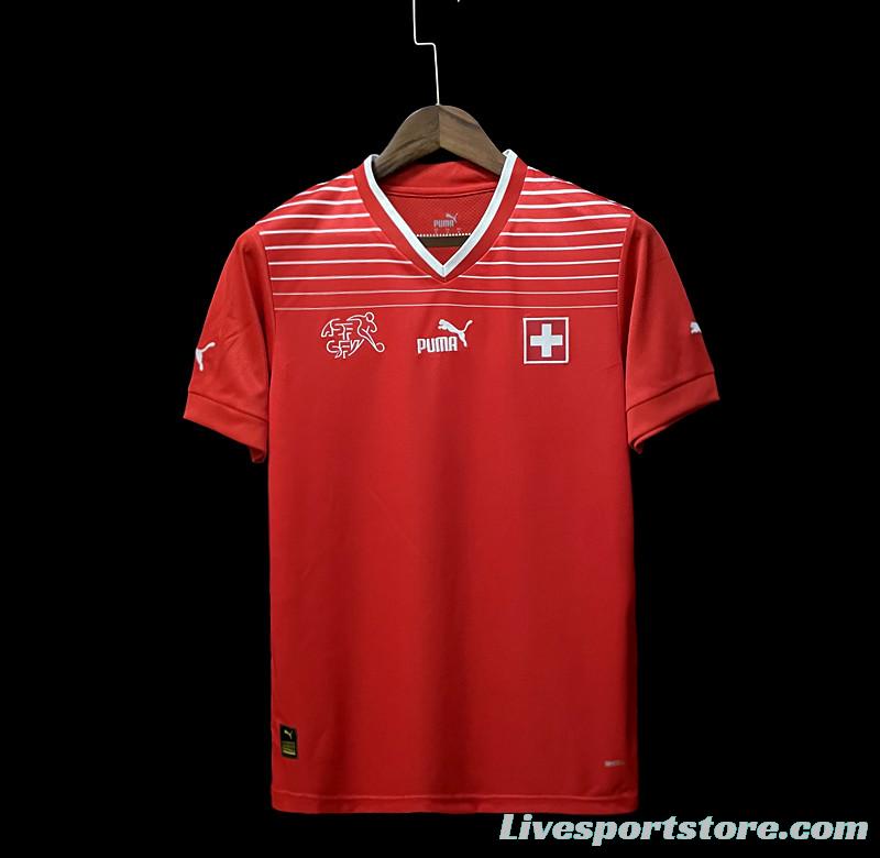 2022 Switzerland Home Soccer Jersey