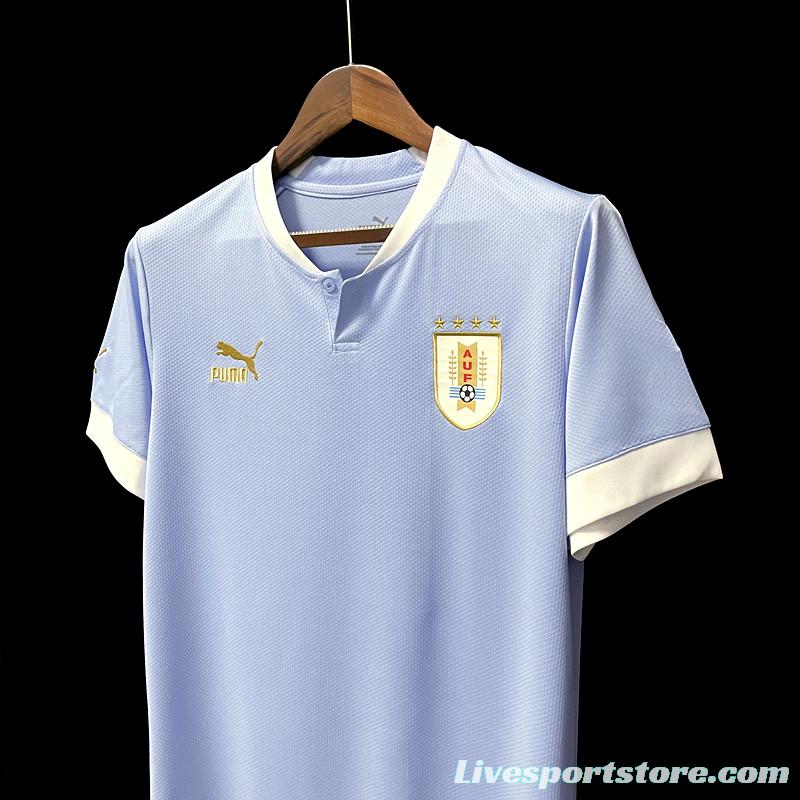 2022 Uruguay Home Soccer Jersey