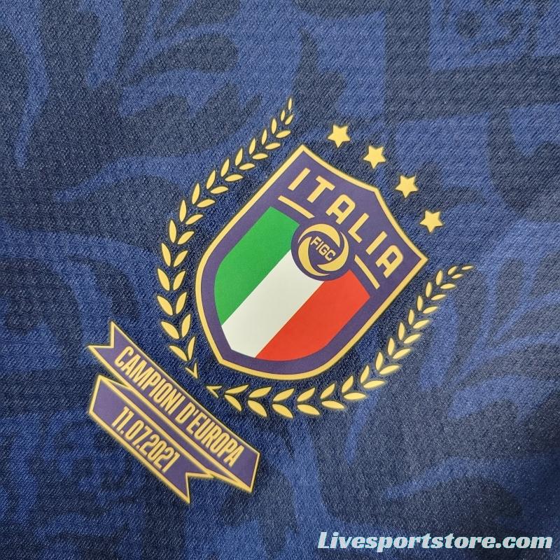 2022 Italy European Championship Special Edition Royal Blue Jersey