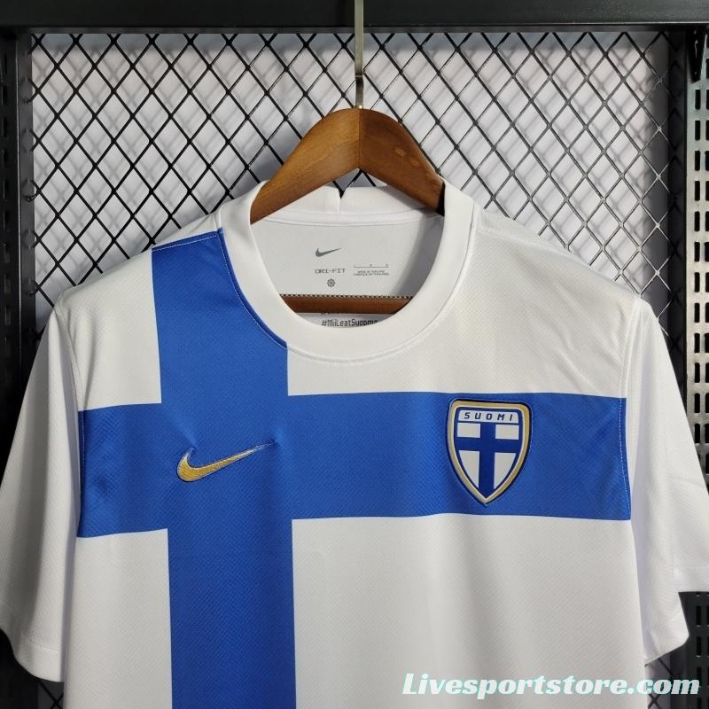 2022 Finland Home Soccer Jersey