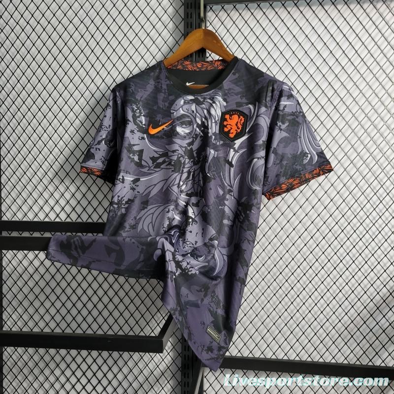 2022 Netherlands Black Training Jersey