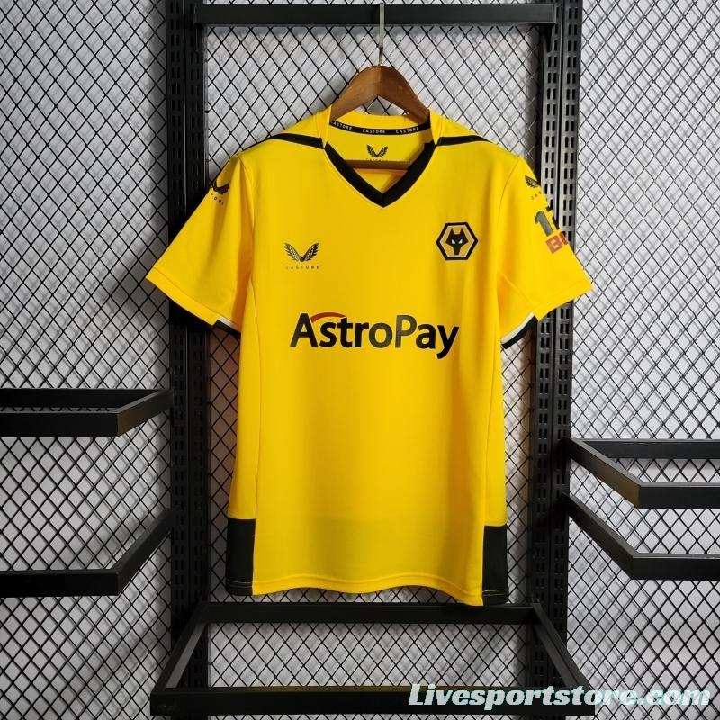 22/23 Wolverhampton Wanderers Home Soccer Jersey