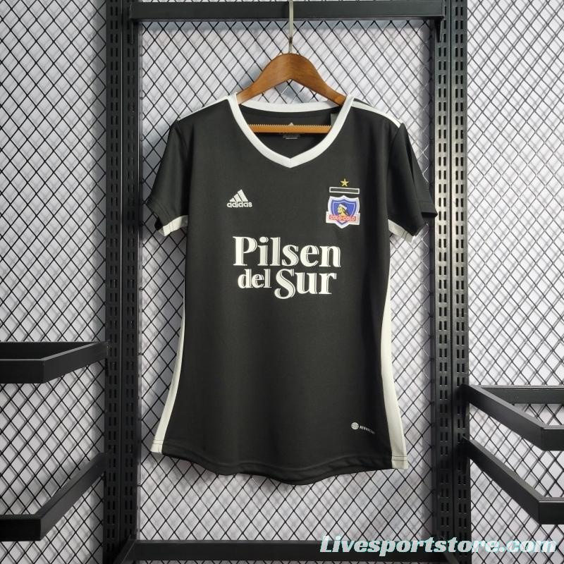 22/23 Women's Colo Colo Away Black Soccer Jersey