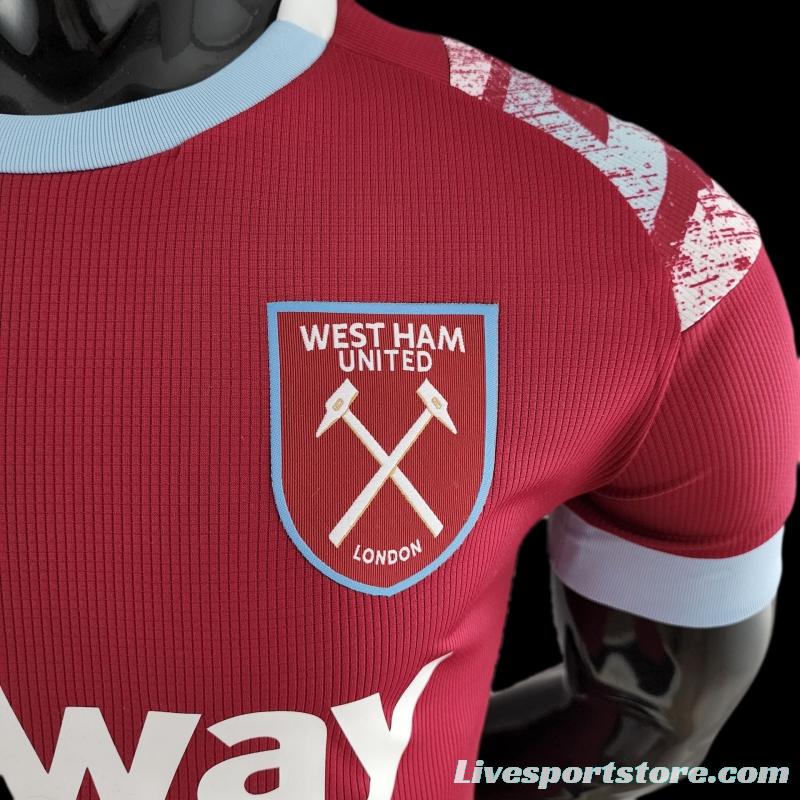 Player Version 22/23 West Ham United Home Soccer Jersey