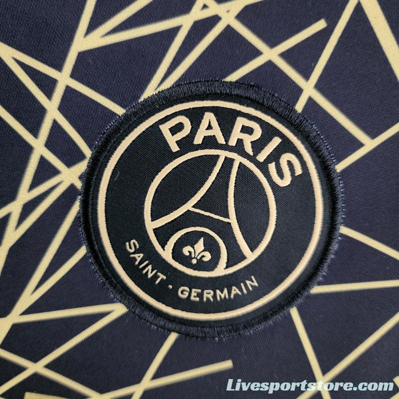 22/23 PSG Training Jersey Black And Gold Line