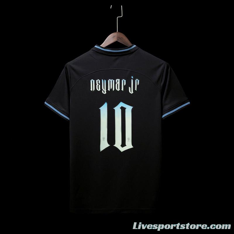 2022 Brazil Black Neymar JR #10 Printing Jersey