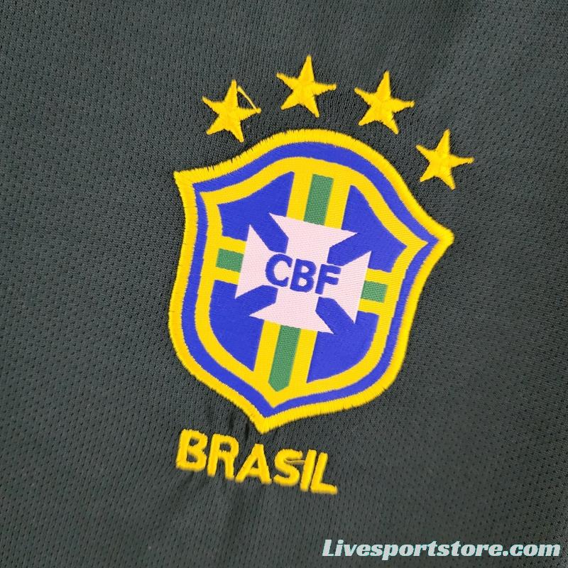 Retro Goalkeeper Brazil 1998 Dark Green Jersey