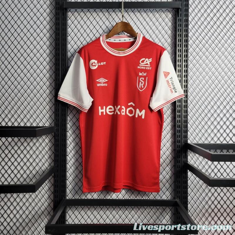 22/23 Reims Home Soccer Jersey