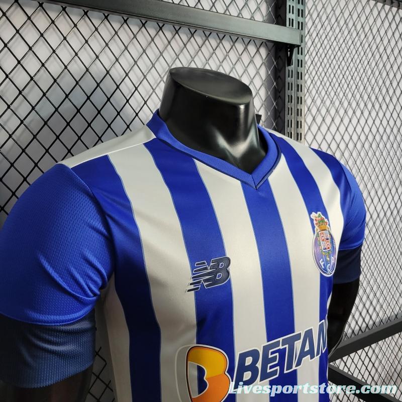 22/23 Player Version Porto Home Soccer Jersey