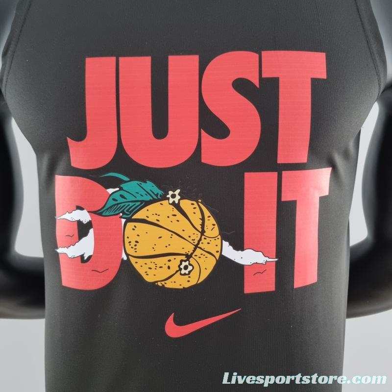 2022 Nike Black Vest Shirts "Red Nike Just Do It LOGO "#K000203