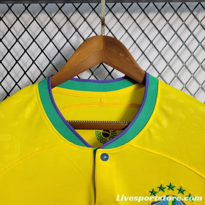 2022 Brazil Home Club World Cup National Team Soccer Jersey