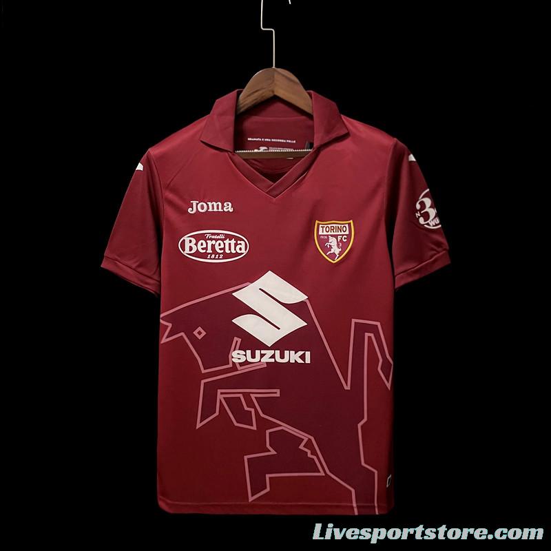 22/23 Torino Home Soccer Jersey