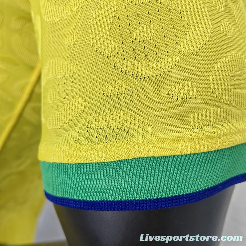 Player Version 2022 Brazil Home Soccer Jersey