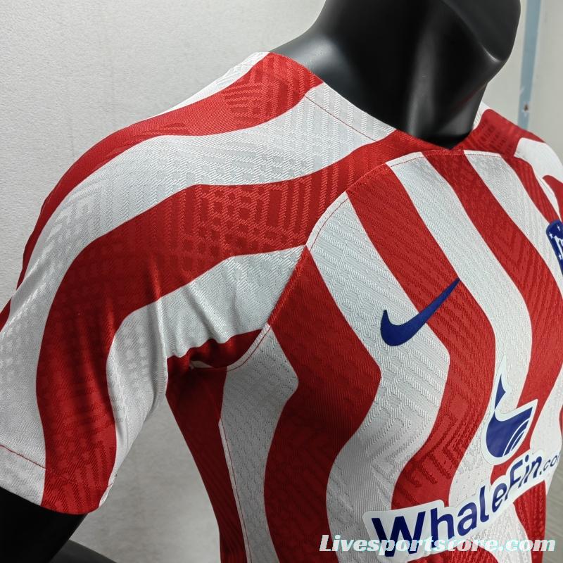 Player Version 22/23 Atletico Madrid Home Soccer Jersey