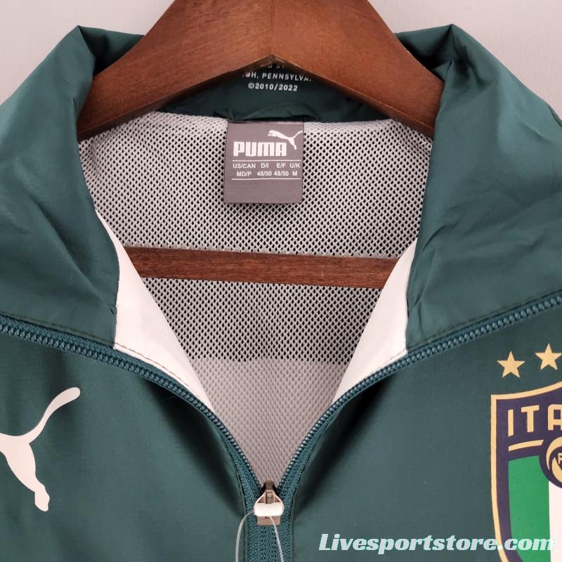 2022 Italy Windbreaker White-Green